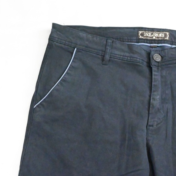 Jack of Spades 34 x 10" Navy Blue Stretch Montauk Bermuda Chino Shorts - Picture 2 of 5